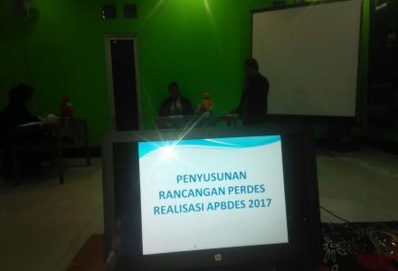 Penyusunan rancangan Perdes Realisasi APBDes 2017