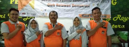 Sosialisasi Pemilu 2019 oleh Relawan Demokrasi KPU Bantul
