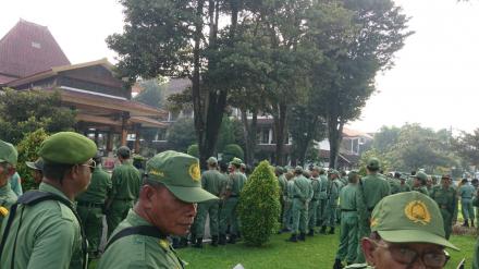 Apel Siaga Linmas Se-Kabupaten Bantul Persiapan Pengamanan Pemilu 2019