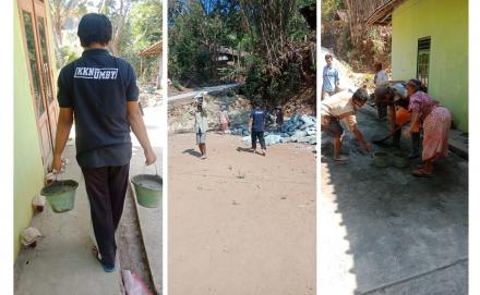 Kerja Bakti Membangun Siring di Area Mushola Pancuran